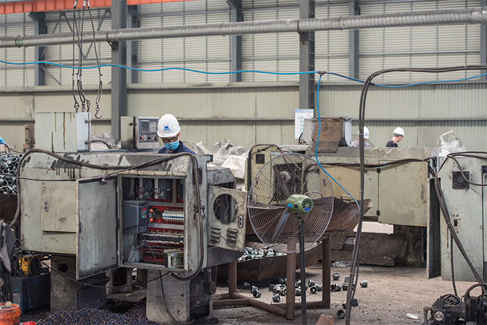 宣威网架配件-锥头加工车间